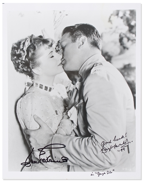 Douglas Fairbanks, Jr. and Joan Fontaine Signed 8 x 10 Photo from Gunga Din