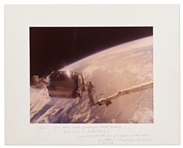 Astronaut Joe Allen Signed Space Walk Photo -- Measures 20'' x 16'' with Additional Signed Mat