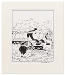 Original Thomas the Tank Engine Artwork Hand-Drawn & Signed by Timothy Marwood