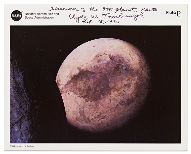 Clyde Tombaugh Signed 10 x 8 Photo of Pluto, the Planet He Discovered