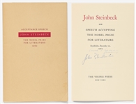 John Steinbeck Signed Acceptance Speech for His Nobel Prize for Literature