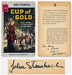 John Steinbeck Signed Presentation Copy of His First Novel, Cup of Gold -- Steinbeck Writes: ...a lousy book / John Steinbeck