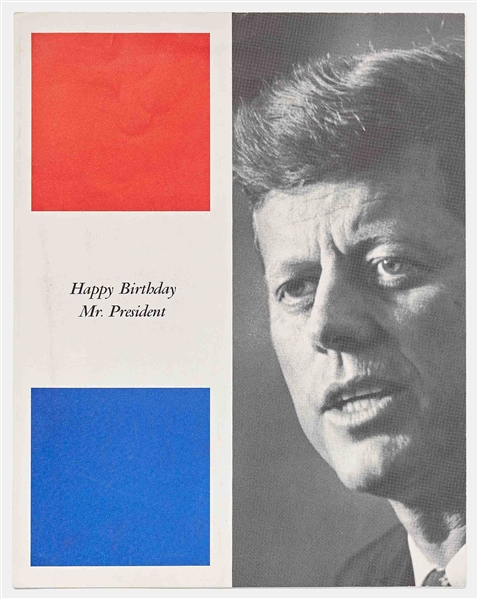 Very Rare Happy Birthday, Mr. President Poster for John F. Kennedy's 1962 Birthday Party at Madison Square Garden with Marilyn Monroe -- Plus Original Program, Handbill & PSA Encapsulated Ticket