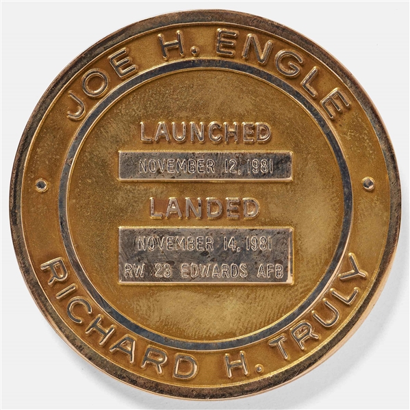 Sally Ride's Personally Owned STS-2 Space Shuttle Columbia Gold Robbins Medal