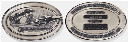 Sally Rides Personally Owned STS-4 Space Shuttle Columbia Robbins Medal
