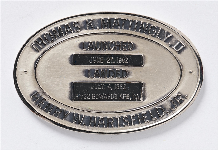 Sally Ride's Personally Owned STS-4 Space Shuttle Columbia Robbins Medal