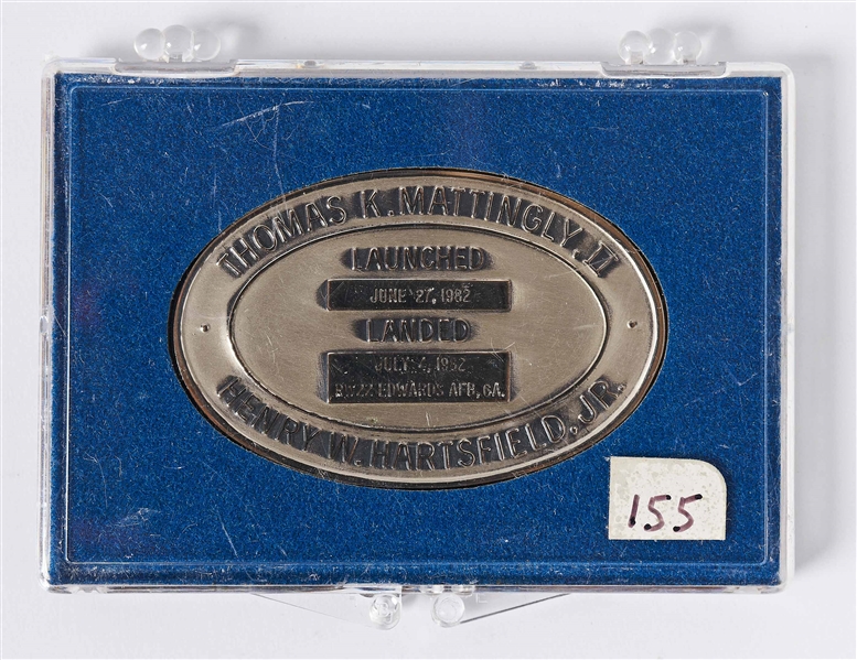 Sally Ride's Personally Owned STS-4 Space Shuttle Columbia Robbins Medal