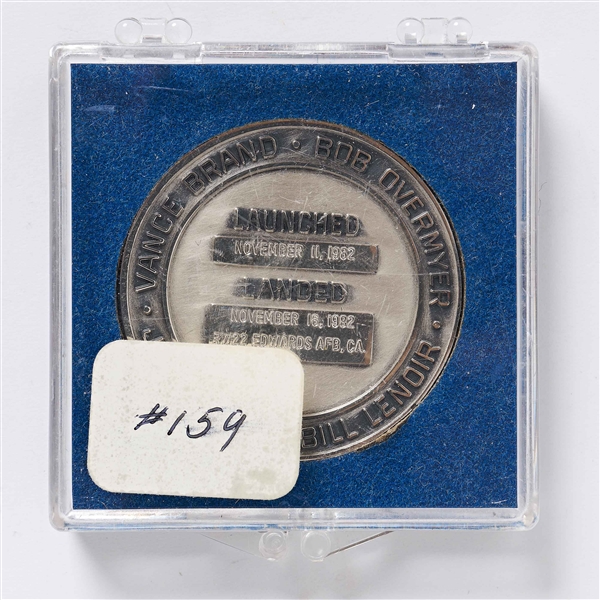 Sally Ride's Personally Owned STS-5 Space Shuttle Columbia Robbins Medal