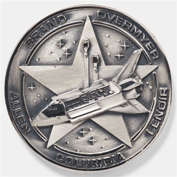 Sally Ride's Personally Owned STS-5 Space Shuttle Columbia Robbins Medal