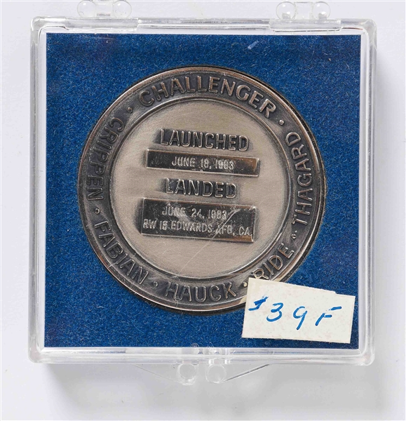 Sally Ride's Personally Owned STS-7 Space Shuttle Challenger Flown Robbins Medal -- Ride Made History as the First Female Astronaut on This Mission