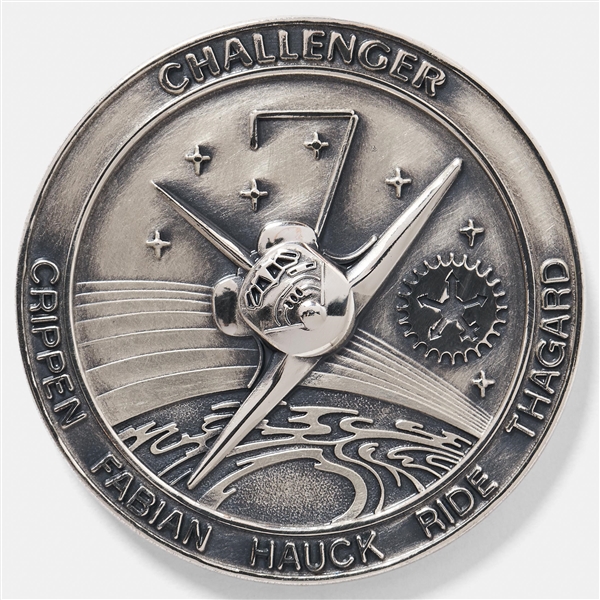 Sally Ride's Personally Owned STS-7 Space Shuttle Challenger Robbins Medal -- Ride Made History as the First Female Astronaut on This Mission