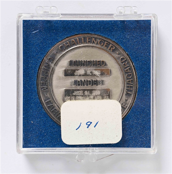 Sally Ride's Personally Owned STS-7 Space Shuttle Challenger Flown Robbins Medal -- Ride Made History as the First Female Astronaut on This Mission