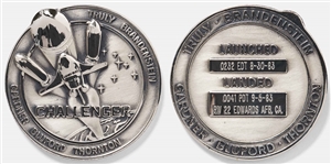 Sally Rides Personally Owned STS-8 Space Shuttle Challenger Robbins Medal