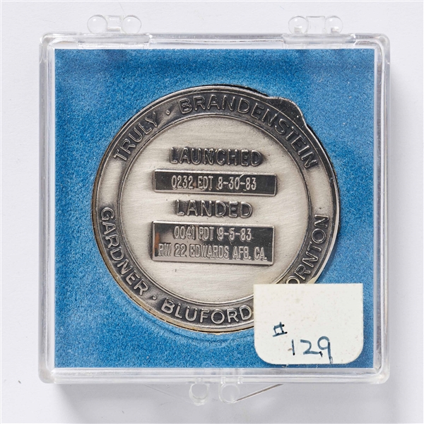 Sally Ride's Personally Owned STS-8 Space Shuttle Challenger Robbins Medal