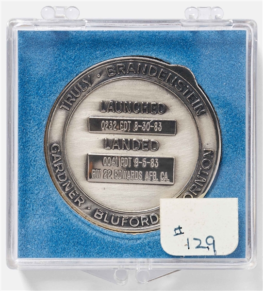 Sally Ride's Personally Owned STS-8 Space Shuttle Challenger Robbins Medal