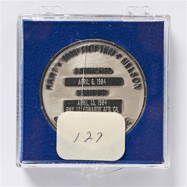 Sally Ride's Personally Owned STS-41-C Space Shuttle Challenger Robbins Medal