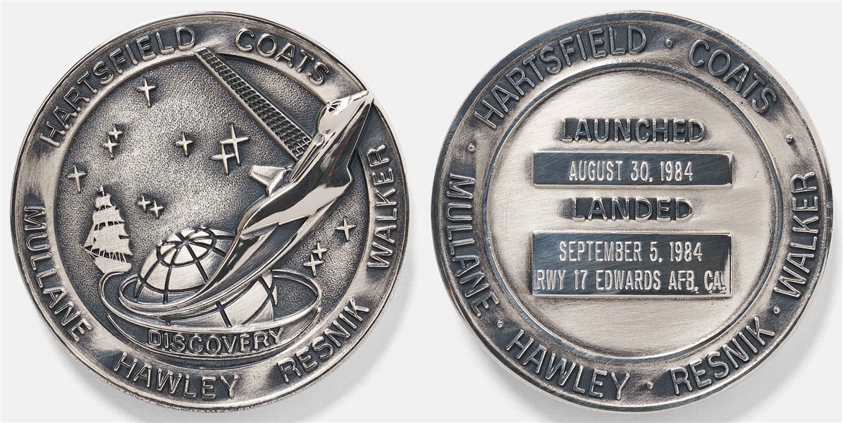 Sally Rides Personally Owned STS-41-D Space Shuttle Discovery Robbins Medal