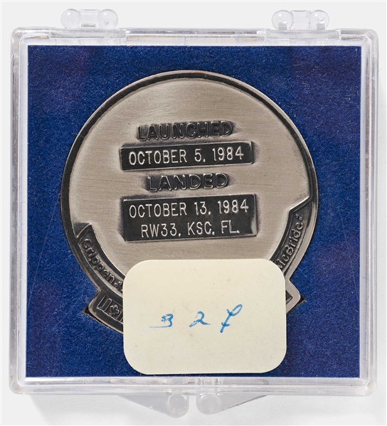 Sally Ride's Personally Owned STS-41-G Space Shuttle Challenger Flown Robbins Medal -- Ride Served as Mission Specialist and Flight Engineer on STS-41-G