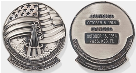 Sally Rides Personally Owned STS-41-G Space Shuttle Challenger Flown Robbins Medal -- Ride Served as Mission Specialist and Flight Engineer on STS-41-G