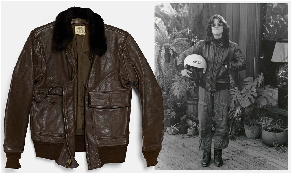 Sally Ride's Personally Owned Leather Bomber Jacket