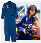 Sally Rides Personally Owned Pair of NASA Training Coveralls -- With Arm Patch for STS-2, the Mission Where Ride Served as the CAPCOM