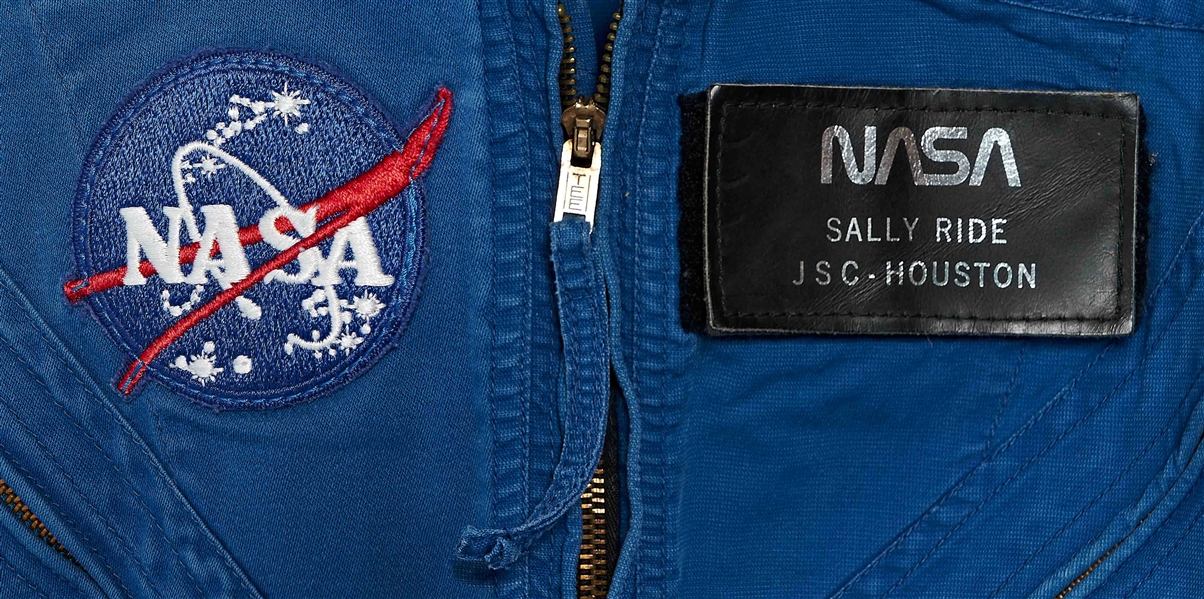Sally Ride's Personally Owned Pair of NASA Coveralls -- Worn by Ride for Space Shuttle Flight Training