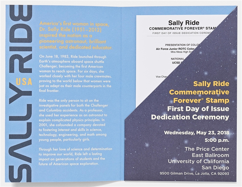 Sally Ride's Personally Owned Stamp Collection -- Plus Artwork of the U.S. Stamp Issued in 2018 Honoring Sally Ride