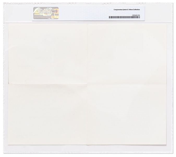 Original Apollo 11 Launch Invitation -- Encapsulated by CAG