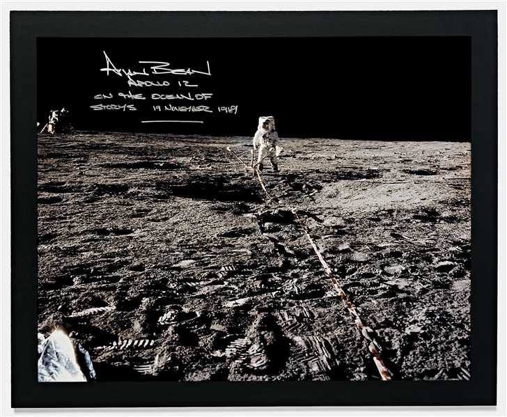 Alan Bean Signed 20'' x 16'' Photo -- Bean Shown Walking on the Ocean of Storms