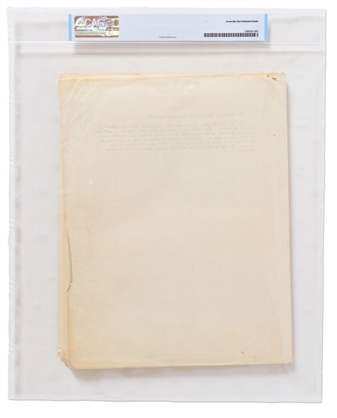 Gus Grissom's Personally Owned Copy of John Glenn's Debriefing for the Mercury-Atlas 6 Mission -- Encapsulated by CAG