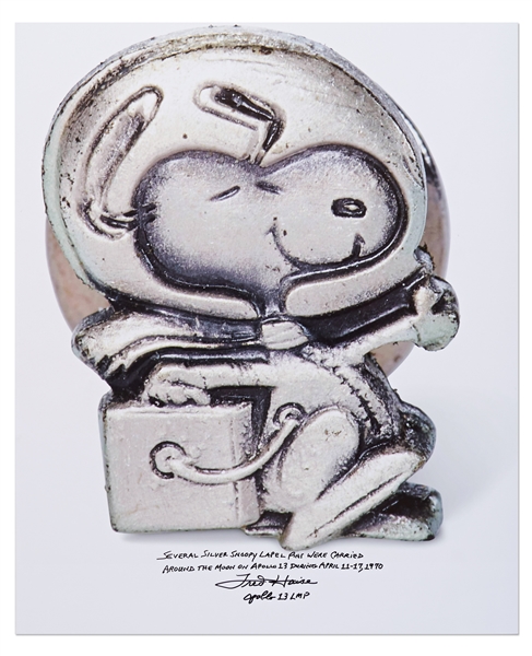 Fred Haise Signed 16'' x 20'' Photo of NASA's Silver Snoopy Award