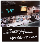 Fred Haise Signed 20 x 16 Photo of NASA Mission Control During the Apollo 13 Mission -- Photo Was Taken just before our almost fatal accident