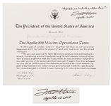 Fred Haise Signed Copy of the Presidential Medal of Freedom -- Haise Adds, Houston, weve had a problem here!