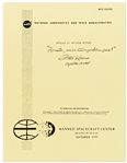 Fred Haise Signed Souvenir Copy of the Apollo 13 Mission Report -- Haise Writes: Houston, weve had a problem here!
