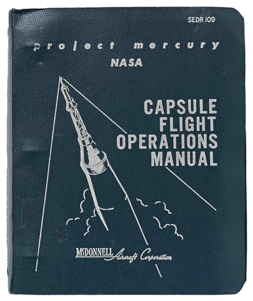 Project Mercury ''Capsule Flight Operations Manual'' #SEDR 109, Dated September 1961 for Capsules 10, 13 and 16-20