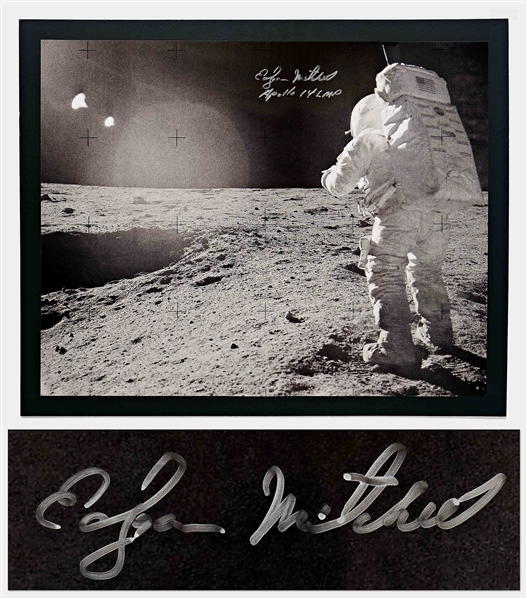 Edgar Mitchell Signed 20'' x 16'' Photo