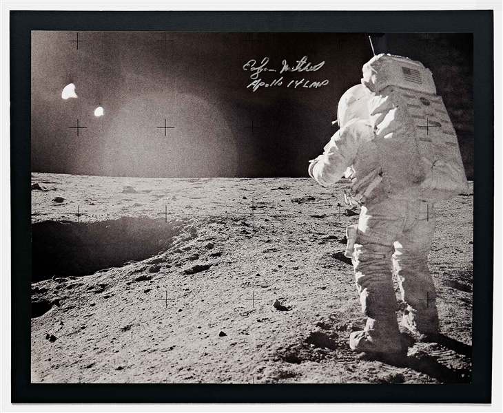 Edgar Mitchell Signed 20'' x 16'' Photo
