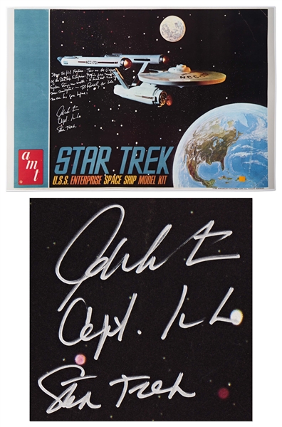 William Shatner Signed ''Star Trek'' Poster -- Shatner Writes the Famous Title Sequence Introduction: ''Space the Final Frontier...William Shatner / Capt. Kirk / Star Trek''