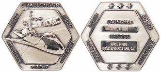 Flown Robbins Medallion from STS-6, the First Flight of Space Shuttle Challenger -- From the Personal Collection of STS-6 Astronaut Story Musgrave and With His LOA