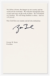 George W. Bush Signed Speech Delivered on 19 March 2003, Announcing the Commencement of Operation Iraqi Freedom -- With Beckett COA