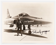 Chuck Yeager Signed 10'' x 8'' Photo -- With JSA COA