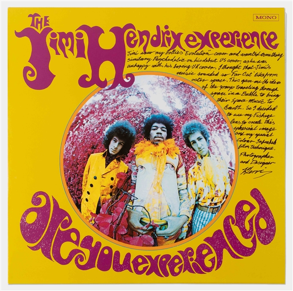 Karl Ferris Signed Jimi Hendrix "Are you Experienced" Album Cover -- Ferris Psychedelic Style Defined the Aesthetic of the 1960s