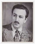 Walt Disney Signed Photograph -- Large Photo Measures 14'' x 11''