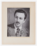 Walt Disney Signed Photograph -- Large Photo Measures 14'' x 11''