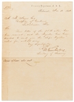 Letter Signed by Confederate Treasury Secretary George A. Trenholm on CSA Treasury Letterhead