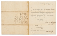 Gideon Welles Naval Appointment Signed as Secretary of the Navy in Abraham Lincoln's Cabinet