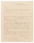 Abraham Lincoln's War Secretary, Simon Cameron Signed Military Appointment for Colonel William B. Franklin -- Franklin Would Attain the Rank of Major General in 1862