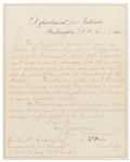 John P. Usher Letter Signed as Interior Secretary in Abraham Lincoln's Cabinet -- Also Includes CDV of Usher