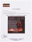 Prince's First Album For You with Handwritten Recollection by Owen Husney, the Man Who Discovered Prince -- The musicianship was top notch, the guitar was funky as hell