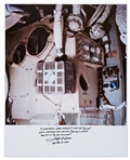 Fred Haise Signed 16'' x 20'' of the Apollo 13 Mailbox that Allowed the Astronauts to Breathe Air Within the Lunar Module